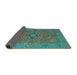 Sideview of Persian Turquoise Traditional Rug, tr3turq