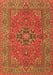 Serging Thickness of Machine Washable Persian Orange Traditional Area Rugs, wshtr3org