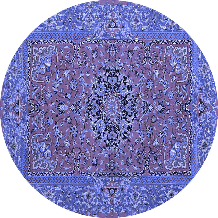 Round Persian Blue Traditional Rug, tr3blu