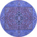 Round Persian Blue Traditional Rug, tr3blu