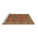 Sideview of Machine Washable Persian Brown Traditional Rug, wshtr3brn