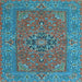 Square Persian Light Blue Traditional Rug, tr3lblu