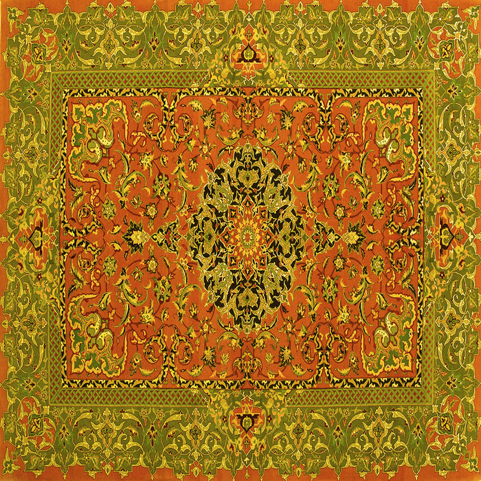 Square Persian Yellow Traditional Rug, tr3yw