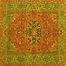 Square Persian Yellow Traditional Rug, tr3yw