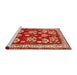 Sideview of Machine Washable Traditional Red Rug, wshtr4