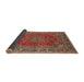 Sideview of Traditional Orange Brown Medallion Rug, tr40