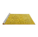 Sideview of Machine Washable Persian Yellow Traditional Rug, wshtr4000yw