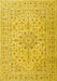 Machine Washable Persian Yellow Traditional Rug, wshtr4000yw