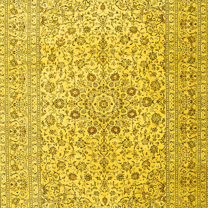 Machine Washable Persian Yellow Traditional Rug, wshtr4000yw