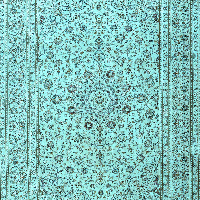 Machine Washable Persian Light Blue Traditional Rug, wshtr4000lblu