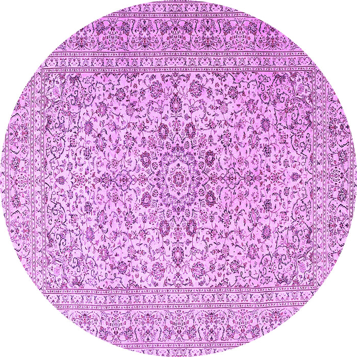Round Persian Purple Traditional Rug, tr4000pur