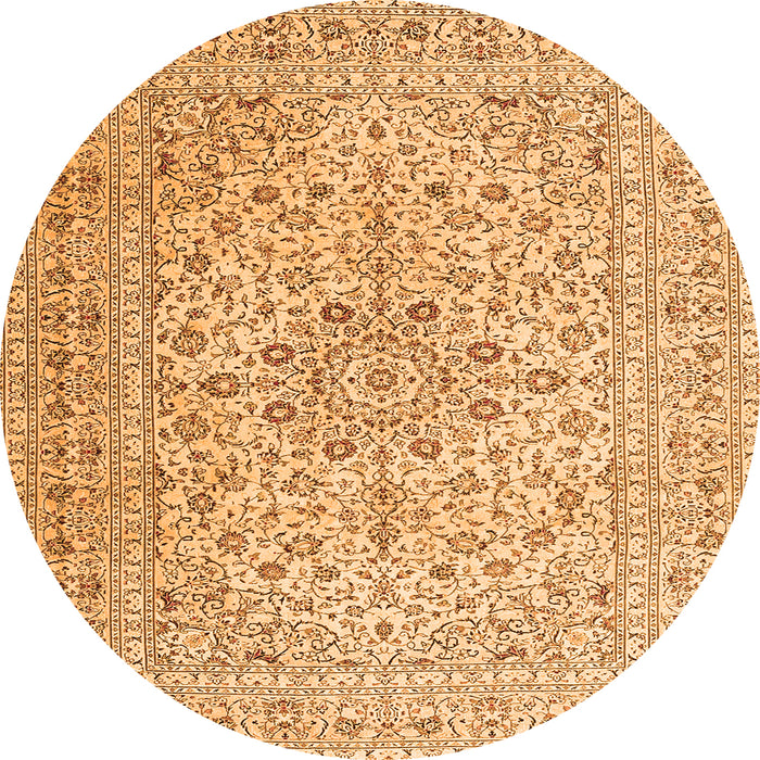 Machine Washable Persian Orange Traditional Area Rugs, wshtr4000org