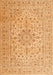 Serging Thickness of Machine Washable Persian Orange Traditional Area Rugs, wshtr4000org