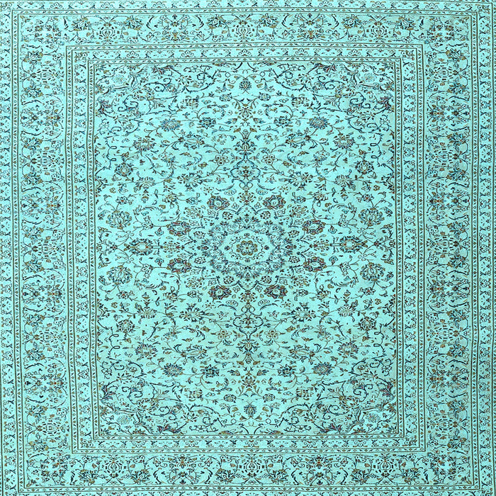 Square Machine Washable Persian Light Blue Traditional Rug, wshtr4000lblu