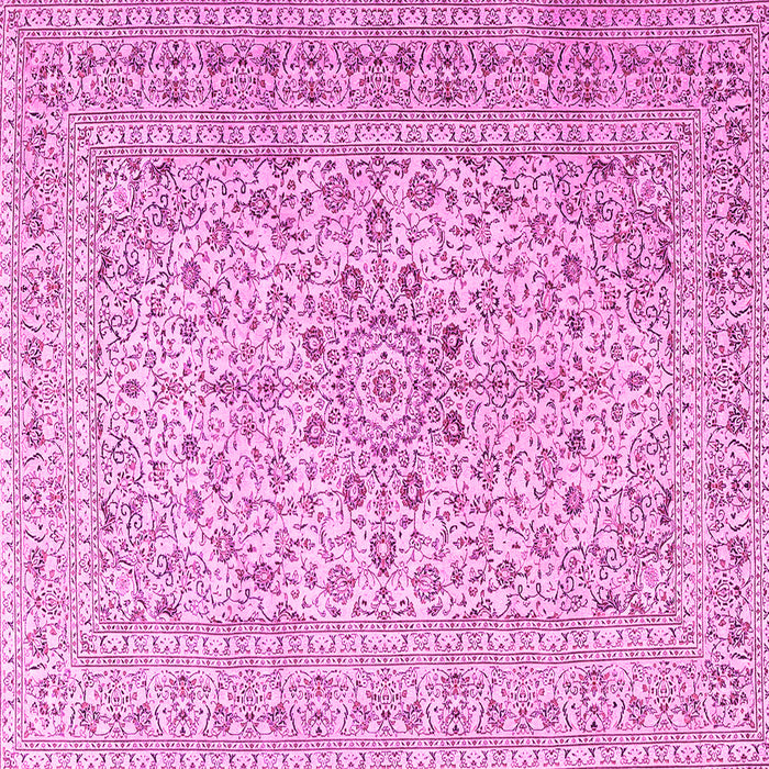 Square Machine Washable Persian Pink Traditional Rug, wshtr4000pnk