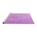 Sideview of Machine Washable Persian Purple Traditional Area Rugs, wshtr4000pur