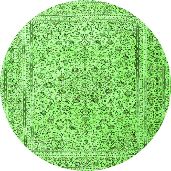 Machine Washable Persian Green Traditional Area Rugs, wshtr4000grn