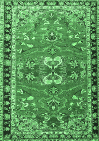 Persian Emerald Green Traditional Rug, tr4001emgrn