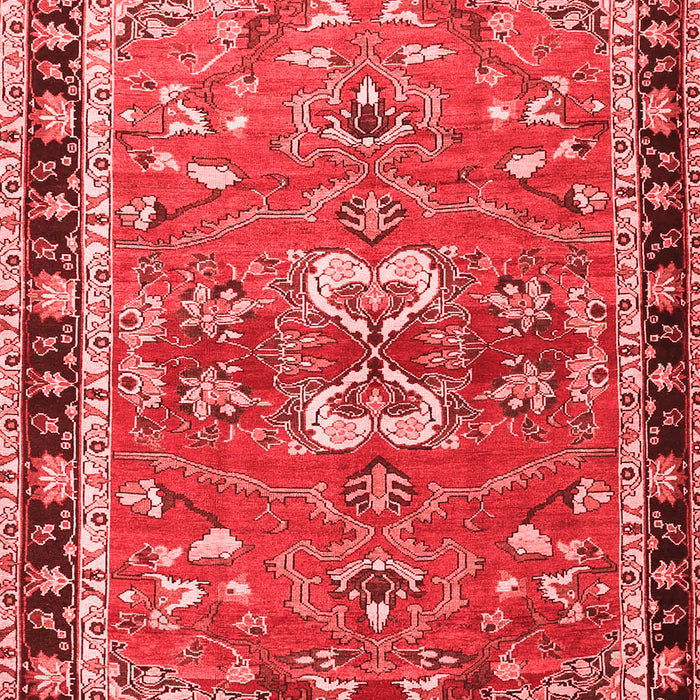 Machine Washable Persian Red Traditional Rug, wshtr4001red