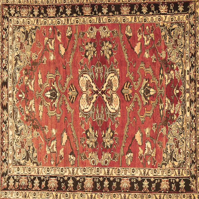 Square Machine Washable Persian Brown Traditional Rug, wshtr4001brn