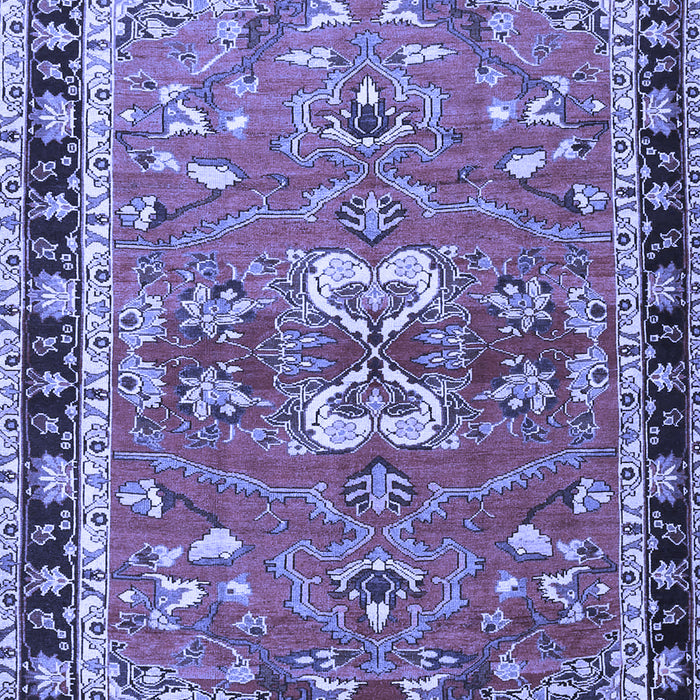 Machine Washable Persian Blue Traditional Rug, wshtr4001blu