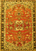 Machine Washable Persian Yellow Traditional Rug, wshtr4001yw