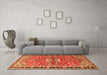 Machine Washable Persian Orange Traditional Area Rugs in a Living Room, wshtr4001org