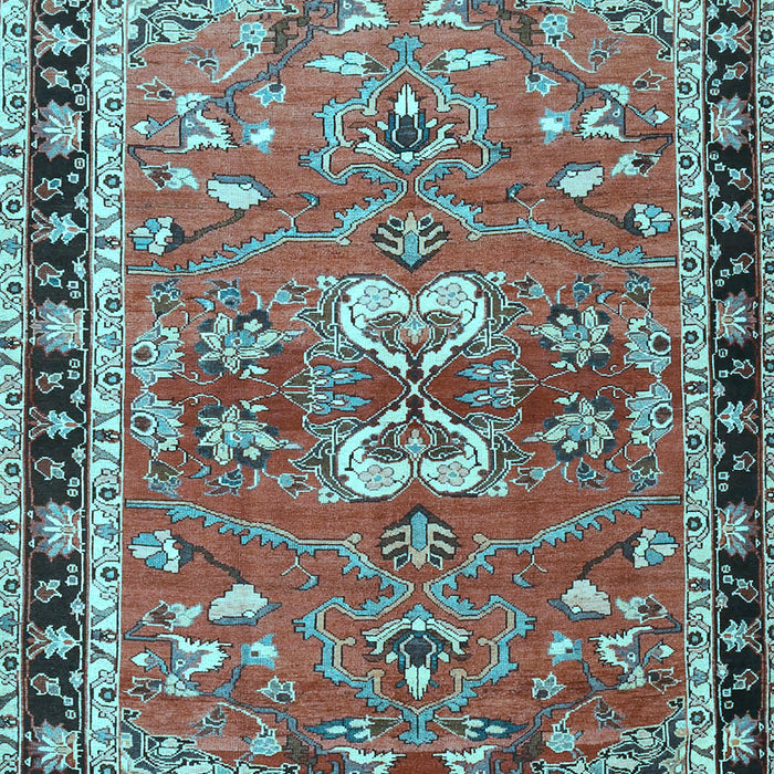 Machine Washable Persian Light Blue Traditional Rug, wshtr4001lblu
