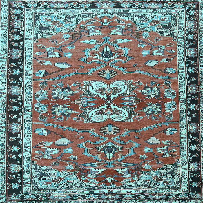 Square Persian Light Blue Traditional Rug, tr4001lblu