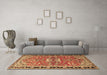 Machine Washable Persian Brown Traditional Rug in a Living Room,, wshtr4001brn