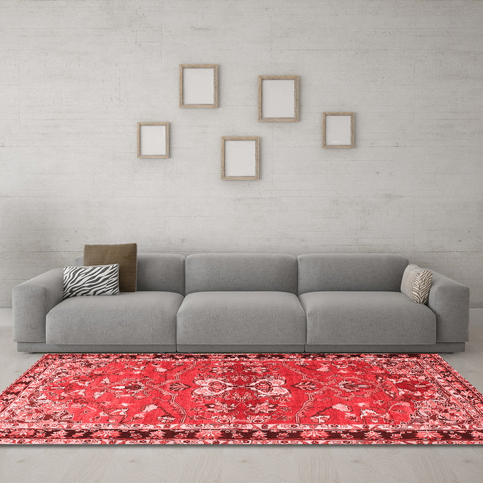 Traditional Red Washable Rugs