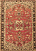 Machine Washable Persian Brown Traditional Rug, wshtr4001brn