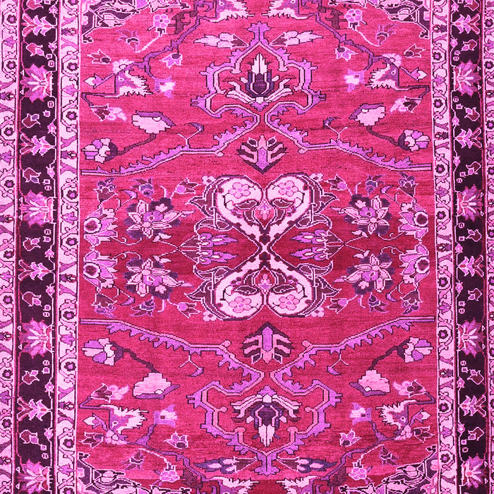 Machine Washable Persian Pink Traditional Rug, wshtr4001pnk