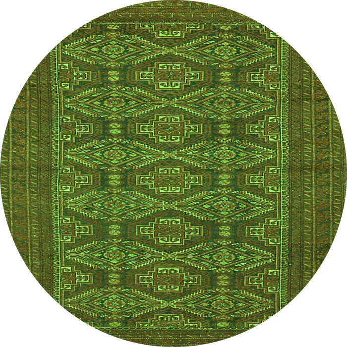 Square Persian Green Traditional Rug, tr4002grn