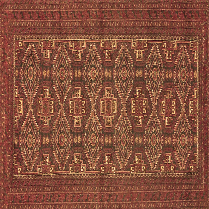 Square Machine Washable Persian Brown Traditional Rug, wshtr4002brn