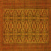 Square Persian Yellow Traditional Rug, tr4002yw