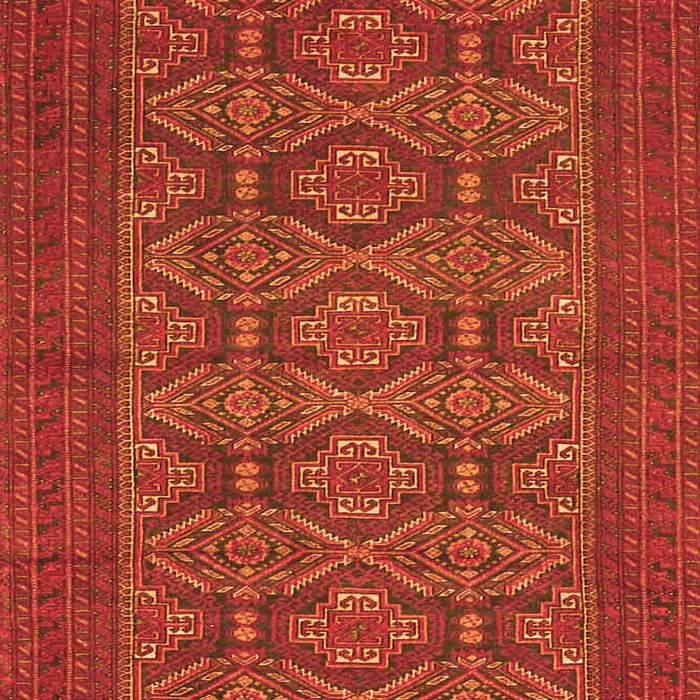 Serging Thickness of Machine Washable Persian Orange Traditional Area Rugs, wshtr4002org