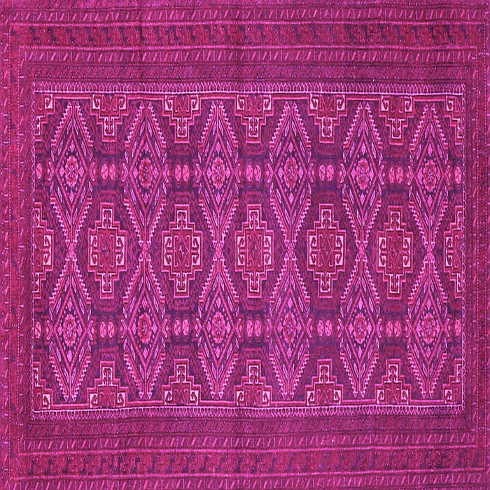 Square Machine Washable Persian Pink Traditional Rug, wshtr4002pnk