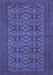 Machine Washable Persian Blue Traditional Rug, wshtr4002blu