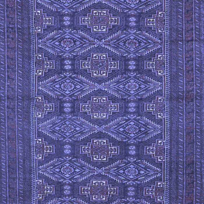 Machine Washable Persian Blue Traditional Rug, wshtr4002blu