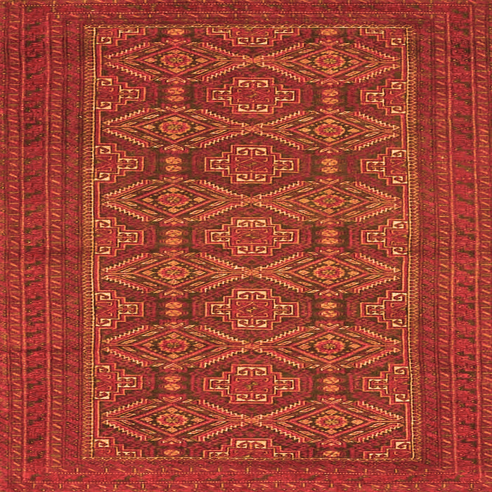 Serging Thickness of Persian Orange Traditional Rug, tr4002org