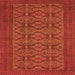 Serging Thickness of Persian Orange Traditional Rug, tr4002org
