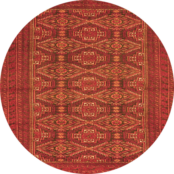 Square Persian Orange Traditional Rug, tr4002org