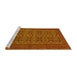 Sideview of Machine Washable Persian Yellow Traditional Rug, wshtr4002yw