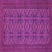 Square Machine Washable Persian Purple Traditional Area Rugs, wshtr4002pur