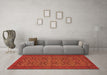 Machine Washable Persian Orange Traditional Area Rugs in a Living Room, wshtr4002org