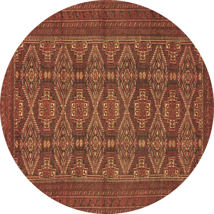 Round Persian Brown Traditional Rug, tr4002brn
