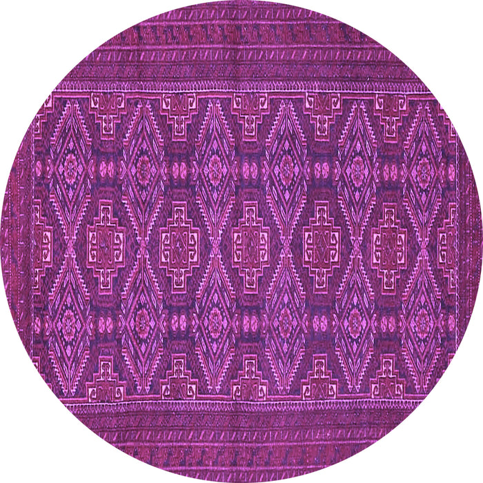 Round Persian Purple Traditional Rug, tr4002pur