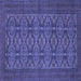 Square Persian Blue Traditional Rug, tr4002blu