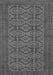 Serging Thickness of Machine Washable Persian Gray Traditional Rug, wshtr4002gry